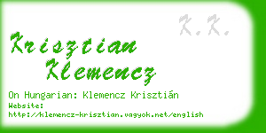 krisztian klemencz business card