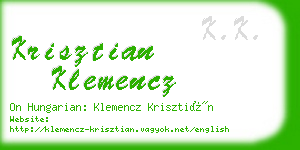 krisztian klemencz business card